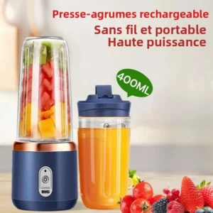Liquidificador portátil USB de 400ml com 6 cores, copo elétrico para viagem, ideal para smoothies, milkshakes e outros preparos. Mini mixer para cozinha.