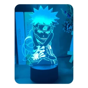 Luminária 3d Led Naruto | Abajur Decorativo | 7 Cores Estrutura Preto
