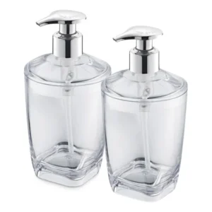 Kit 2 Dispenser Porta Alcool Gel Sabonete Liquido Acrílico