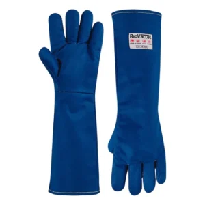 Luva Antichamas Industrial 5 Dedos 45cm - Riovalley Radiant Azul Liso