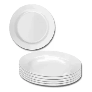 Kit 6 Pratos Fundos Melamina Redondos 25 cm Apto Lava-Louças