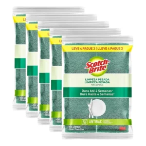 Esponja Scotch Brite Limpeza Pesada Limpa Vidros Pack 20 Un