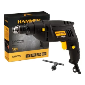 Furadeira de Impacto 3/8 Pol 550W Hammer FI-1000 Preto
