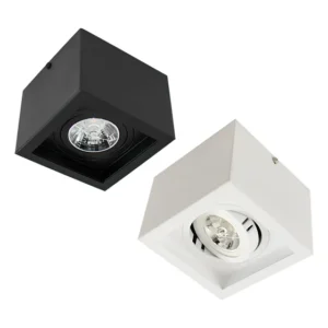 Plafon Spot Sobrepor Box Foco Orientável P/ Led Ar70 St2761 Estrutura Branco