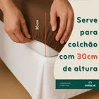Jogo De Lençol Cama Queen Size 3 Peças Box Liso Com Elástico Malha 100% Algodão Cozzilar Toque Macio Hotel Pousada Marrom - Imagem 4