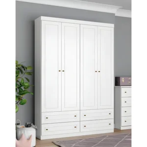 Guarda-roupa Solteiro Americano 4 Portas Branco Hp