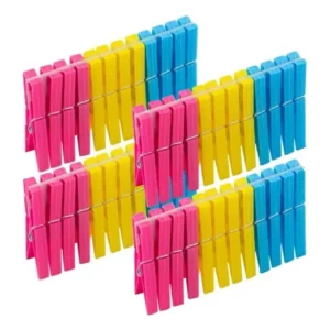 Prendedor De Roupa Plástico Pregador Kit 150 Unidades Colorido Resistente