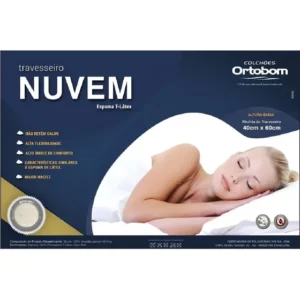 Travesseiro Ortobom Espuma T latex Nuvem 60cm x 40cm X 12cm