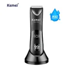 Aparador Pelos Kemei Km-1840 Unissex Barbeador Prova D'agua Preto 127/220v - Imagem 2