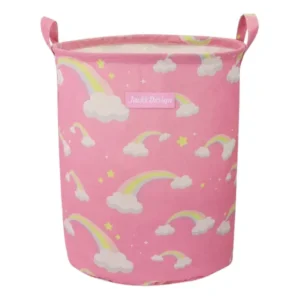Cesto Organizador Brinquedo Roupa Suja Dobrável Jacki Design Cor Pink