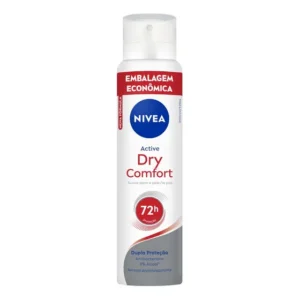 NIVEA Desodorante Antitranspirante Aerossol Dry Comfort 200ml, Proteção 72h, Contra Suor e Mau Odor, Dupla Proteção, Antibacteriano