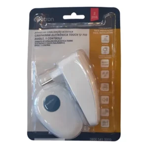 Campainha Eletrônica Touch Sem Fio Bivolt Exatron Prateado 127/220v