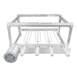 Churrasqueira Giratória Inox 4 Espetos Cúbico