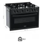 Fogão a Gás de Embutir Venax Picasso Line 5 Bocas Mesa de Vidro Acendimento Automático Bivolt - Imagem 5