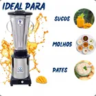 Liquidificador Industrial JL Colombo 800W Inox Bivolt 4L Baixa Rotação - Imagem 8