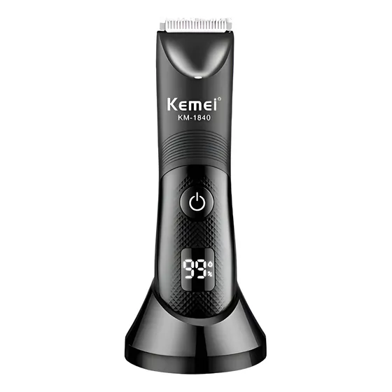 Aparador Pelos Kemei Km-1840 Unissex Barbeador Prova D'agua Preto 127/220v