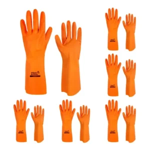 Kit Com 12 Luva De Segurança Nitrílica Sem Forro Volk