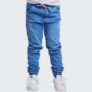 Calça Jeans Jogger Menino Infantil Juvenil Sarja Varias Core