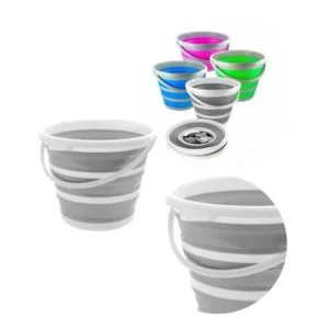 Balde Retrátil De Silicone 10 Litros - Cor Sortida Limpeza