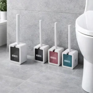 Escova Sanitária Plástico Com Suporte - Sortida Suporte: Verde, Rosa Ou Preta (sortida: Enviado Conforme Disponibilidade Do Estoque) / Cerdas E Escova: Branca
