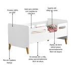 Cama Infantil Cecília / Mini Cama Juvenil Com Grade Proteção - Imagem 4