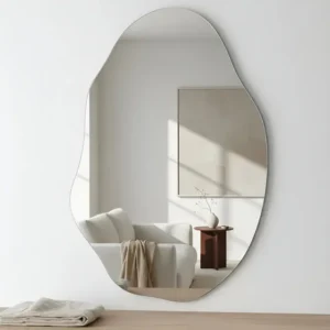 Lopazzi espelho orgânico loja sala 70x50 lapidado grande banheiro moldura