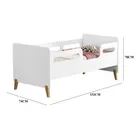 Cama Infantil Cecília / Mini Cama Juvenil Com Grade Proteção - Imagem 3