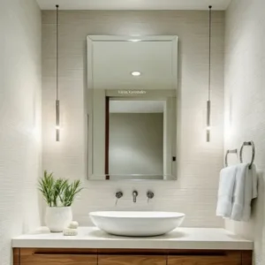 Espelho 80x45 Bisotado 4mm Lavabo Banheiro Quarto E Sala Sem Moldura
