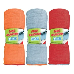 Celeste 3 unidades de pano de chão de microfibra de 48cm e 58cm