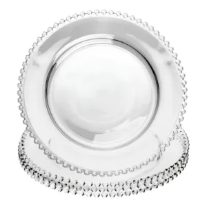 Conjunto 4 Pratos Para Refeição de Cristal Pearl 28 cm Wolff