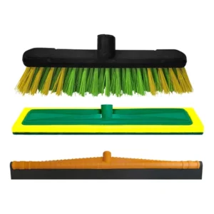 Kit Quintal: Rodo Vassoura Lava Casa E Esfregão Limpa