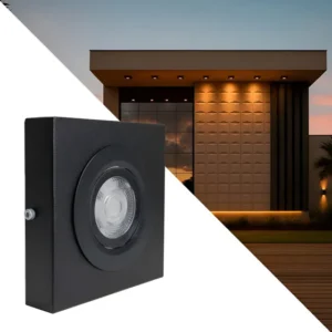 3x Spot Luminária Slim Sobrepor De Teto Beiral Fachada Em Alumínio Led 7w Branco Quente Externo E Interno Starlumen St3250 - Preto