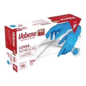 Luvas Nitrílicas Vabene Pro Line Sem Pó Tam:p C/100 Uni Azul Tamanho P