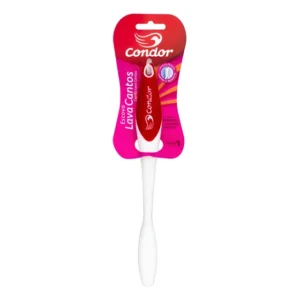 Escova Lava Cantos Rejuntes Banheiro Lavanderia Condor Vermelho E Branco