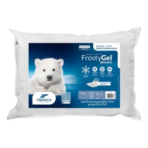 Travesseiro Frostygel Branco Toque Gelado Fibrasca 50x70cm Branco