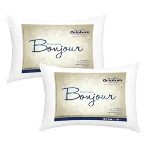 Kit 2 Travesseiro Ortobom Bonjour Tradicional 70cm X 50cm
