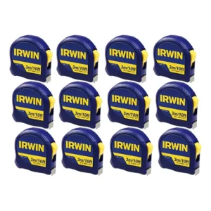 Kit 12 Trena Manual Fita De Aço Standard 3 Metros Irwin