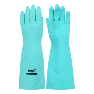 Luva Nitrílica Verde Cano Longo 45cm Produtos Químicos