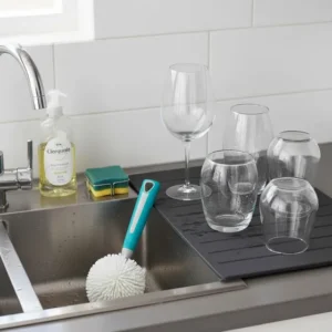 Escova Eva Para Limpeza De Copos Baixos E Taças Flash Limp Verde E Branco