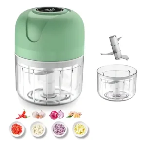 Mini Processador Relet Verde-claro 250ml Portátil Recarregável