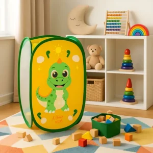 Cesto Dobrável Art House Infantil Cachorro Poliéster 50cm Multiuso