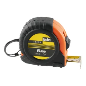Trena Emborrachada Eda 5m x 19mm Aço com Design Ergonômico e Trava