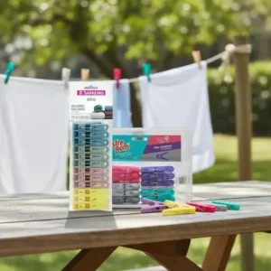 Kit Prendedores: Prendedor De Roupa Sanremo Colorido Reforçado 12 Peças + Prendedores Reforçados Bettanin 12 Unidades