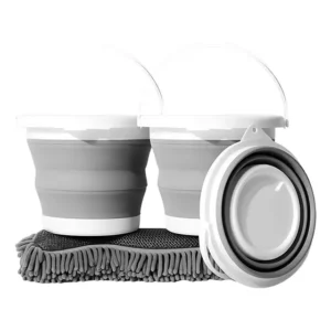 Kit 2 Balde Retrátil Dobravel Silicone Redondo 10 Litros Sortido