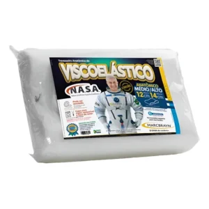Travesseiro Cervical Médio/alto 14cm - Nasa Viscoelástico Cor Branco
