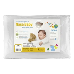 Travesseiro Infantil Bebe Nasa Antissufocante 30x40 Fibrasca Branco