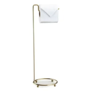 Suporte Para Papel Higiênico De Chão Dourado Fosco Gold Luxo
