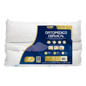 Travesseiro Ortopédico Cervical Lavável Fibrasca Branco