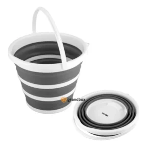 Balde Dobrável Retrátil De Silicone 10l Compacto Vonder Cinza