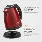 Chaleira Elétrica Mondial Premium CE-06-R Cor Vermelho/Inox - Imagem 5
